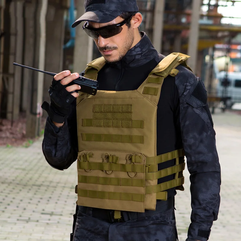 Открытый охотничий тактический жилет военный Molle Plate Carrier журнал страйкбол Пейнтбол CS открытый защитный легкий жилет