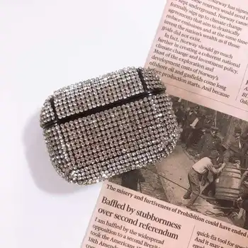 

For Apple Air Pods Pro Earbud Charging Box Diamond Case Box Bag PU Leather Case for AirPods Pro Case Coque Earpods Cover