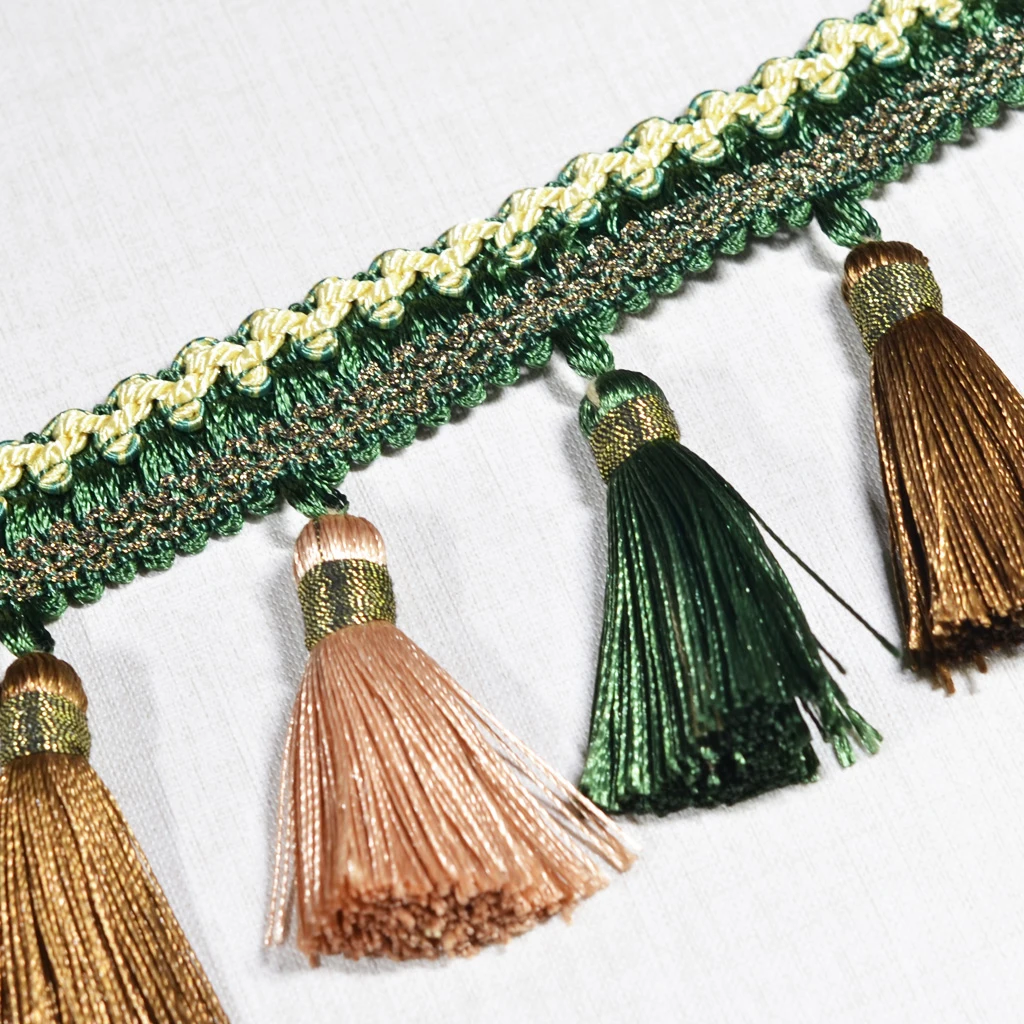 1 Yard European Tassel Edging Fringe Trim Embellishment for Clothing Curtain Decoration