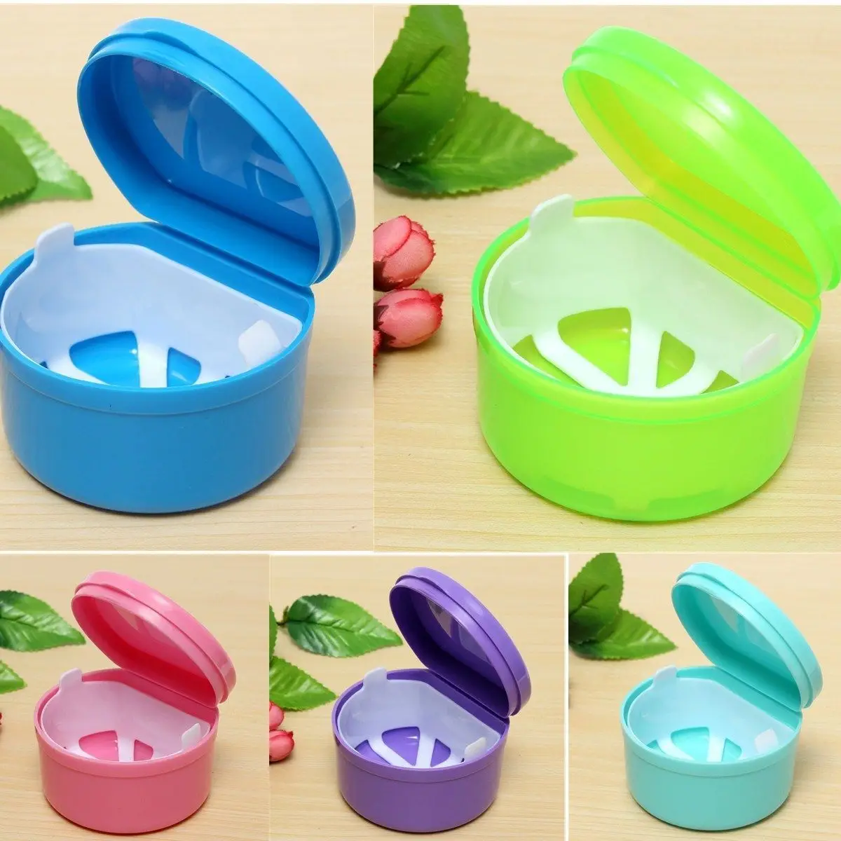 Dental Orthodontic Retainer Denture Storage Case Box Mouthguard