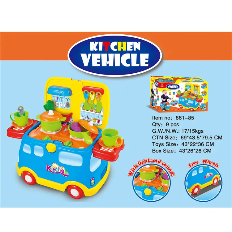 

Children Play House Toys Sound And Light Food Trucks Electric Dress up Car Doctor Set Ambulance Tool Emergency Ambulance