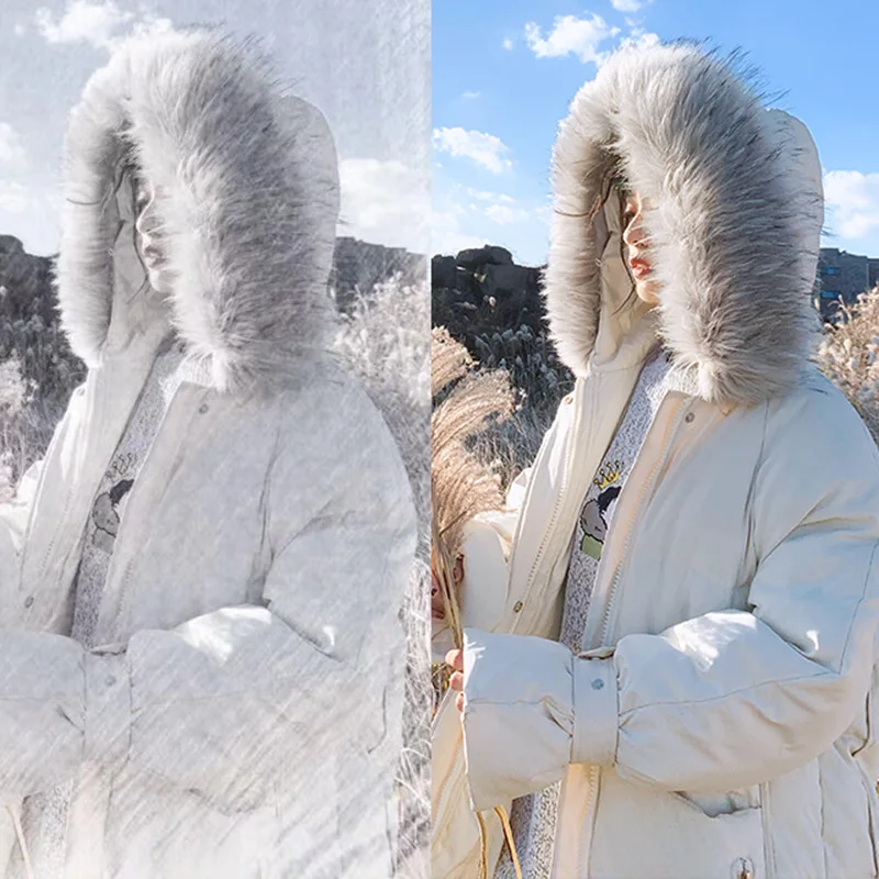 

2018 New Products Long down Jacket Cotton-padded Clothes Women's Long over-the-Knee Winter Korean-style Loose-Fit INS Cotton-pad