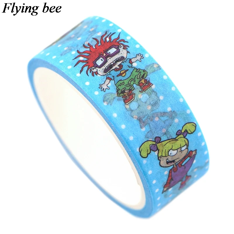 Flyingbee 15 мм X 5 м Забавный мультфильм аниме васи лента бумага DIY декоративная клейкая лента канцелярские маскирующие Ленточные принадлежности X0695