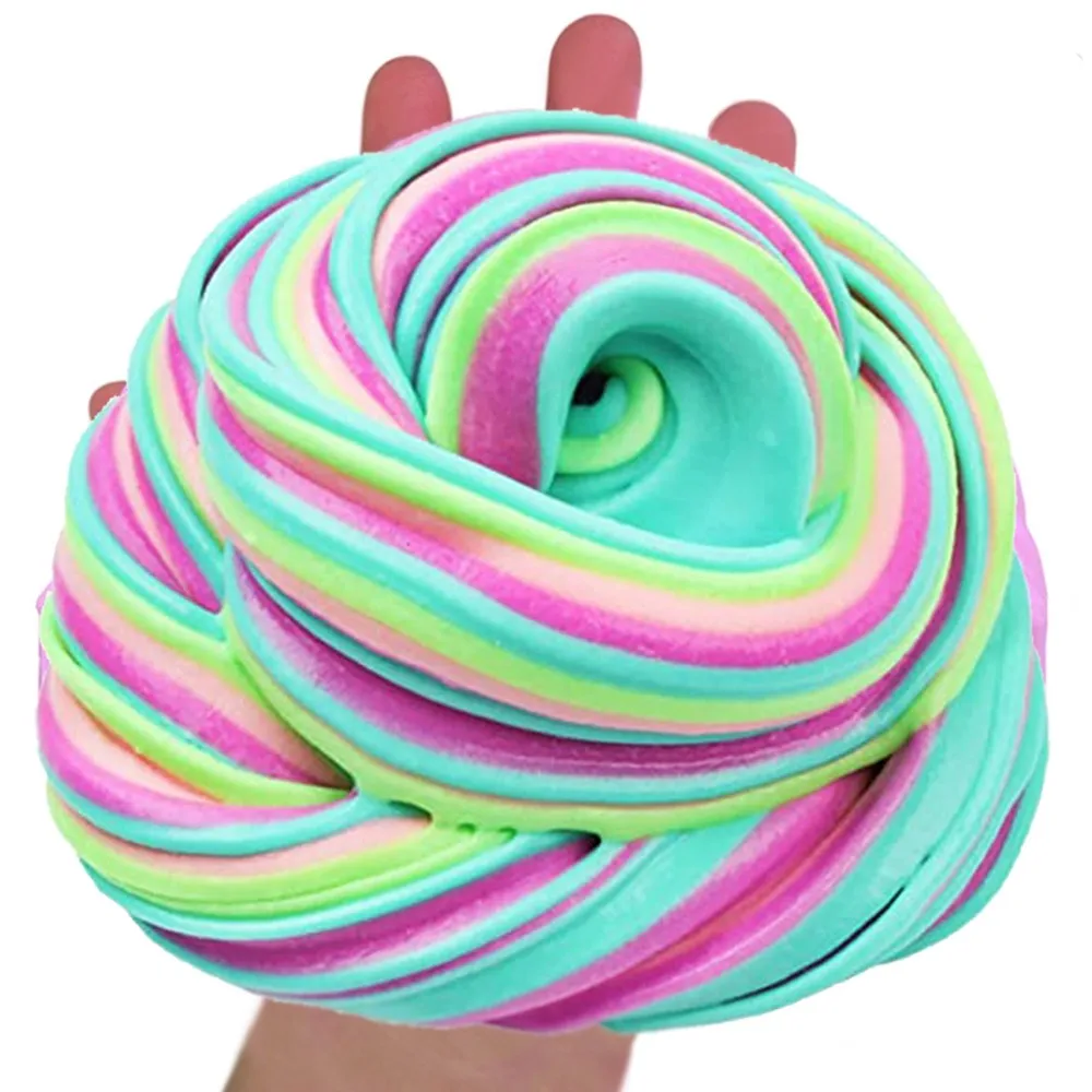 

6Pack Color Mixing Fluffy Slime Supplies Putty Soft Clay Playdough Charms For Slimes Additives Light Plasticine Lizun DIY Gum