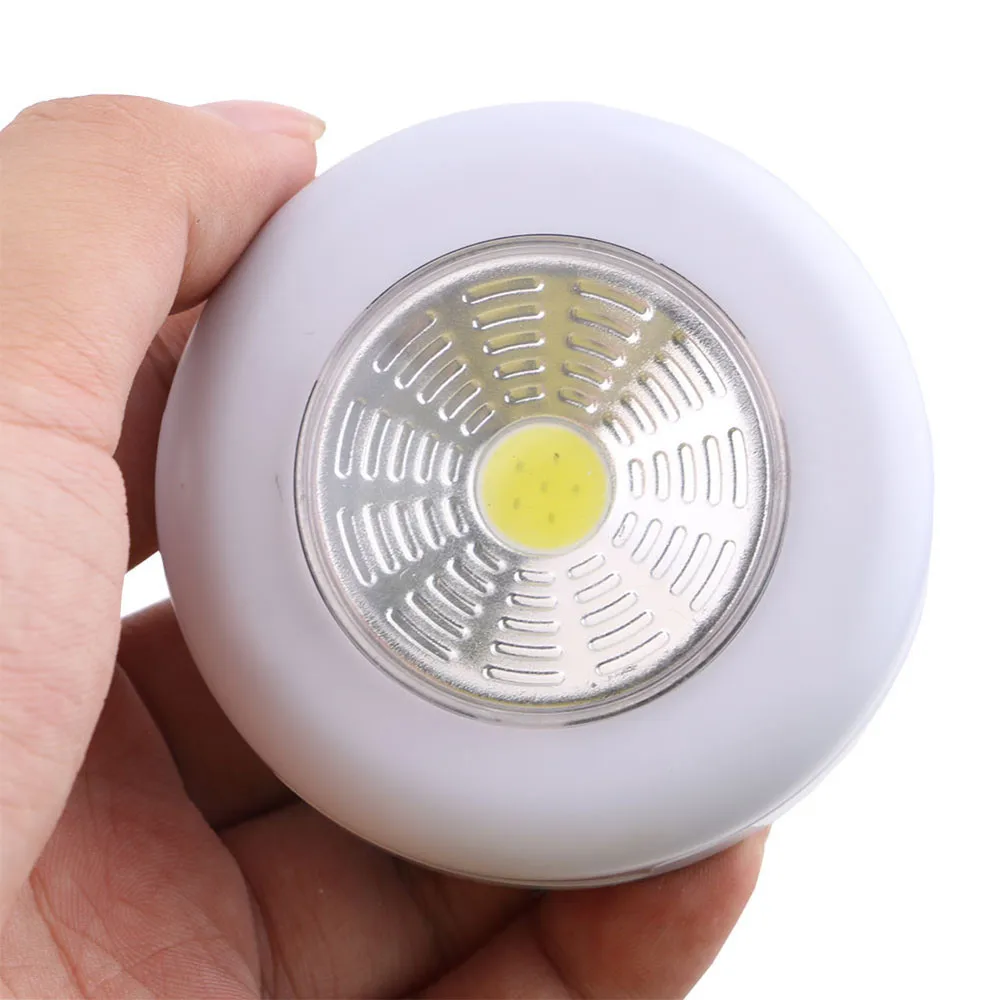 COB ночной Светильник для дома, кухни, под шкаф, шкаф, нажимается на лампу, домашний декоративный практичный светодиодный светильник s FDH - Цвет: Белый