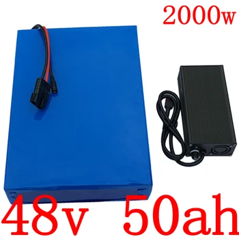 شراء48V حزمة بطارية 48V ليثيوم سكوتر بطارية 48V 50AH دراجة كهربائية بطارية 48V 50AH 2000W بطارية أيون الليثيوم مع 5A شاحن