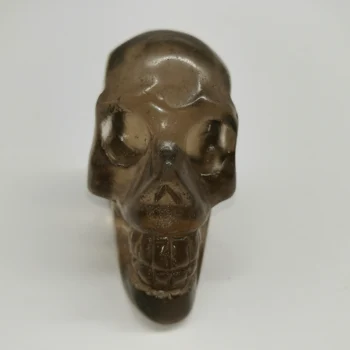 

#XT419(86g) AAA+++ Unque Special High Quality Realistic Healing Smoky Quartz Natural Crystal Skull Reiki feng shui Crystal Skull
