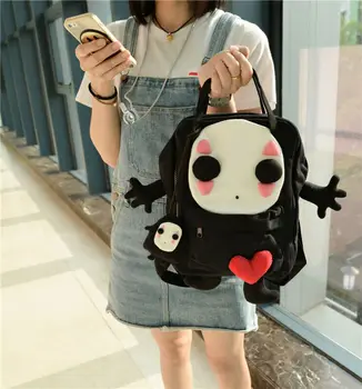 

Cosplay Studio Ghibli Spirited Away No Face Man Backpack Simple Canvas