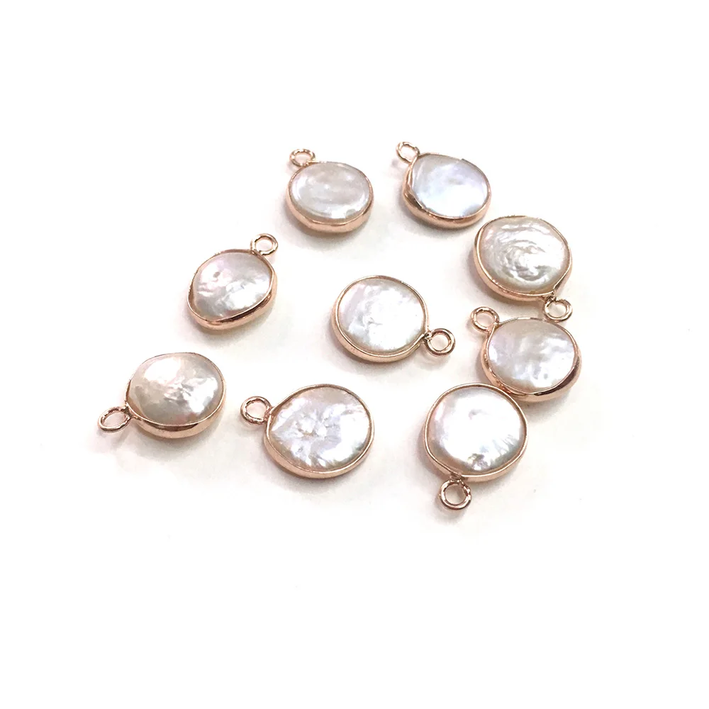 2Pcs Button-shaped Pearl Pendant For DIY Necklace Bracelet Sewing Craft Jewelry Accessory Making | Украшения и аксессуары
