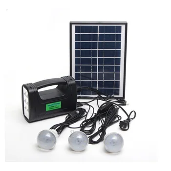 

solar generator with bulbs for camping outdoor charging for phone portable solar lamps