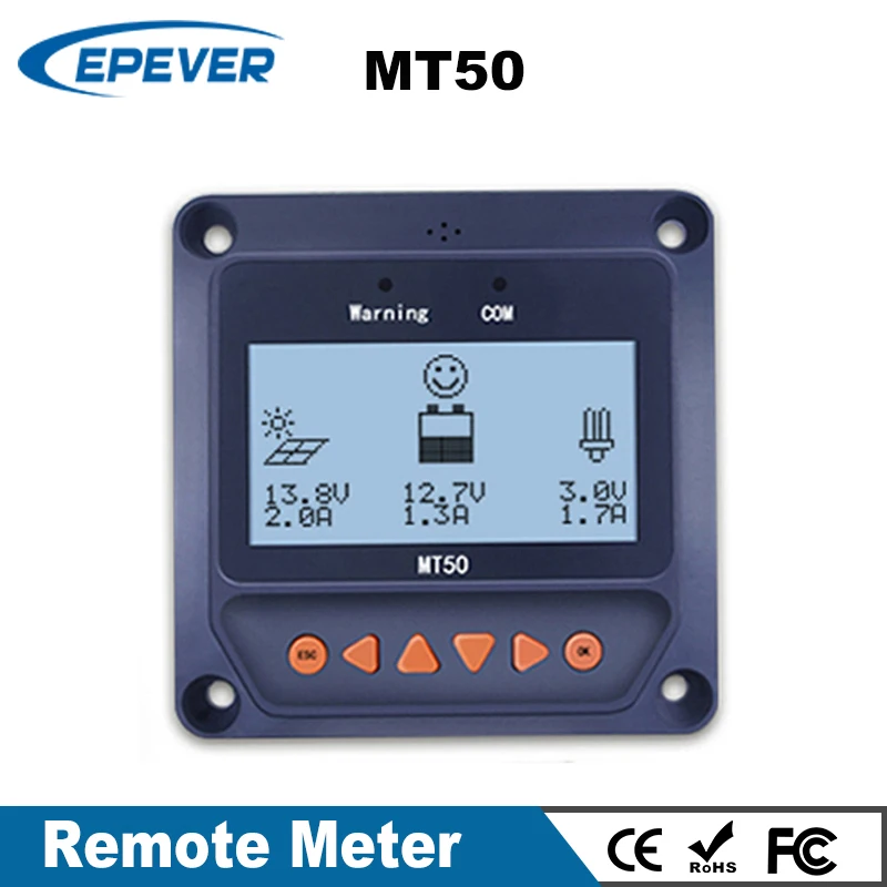 Epever Epsolar Remote Meter Display Mt50 Per Mppt Regolatore Di Carica Solare Tracer-An Tracer-Bn Triron Xtra Viewstar-Au Bn Series