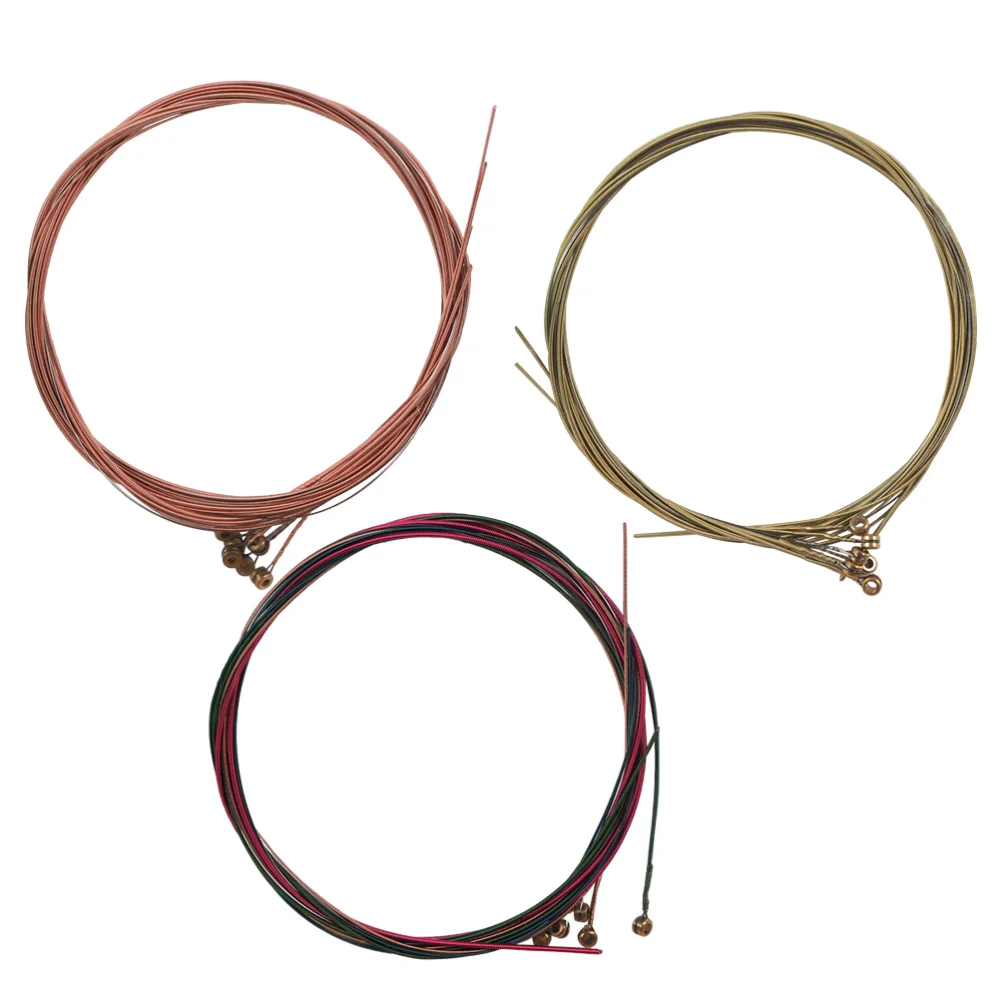 

3pcs Guitar String Prcatical Fashionable Colorful Professional Durable String Steel Wire for Guitar Instrument