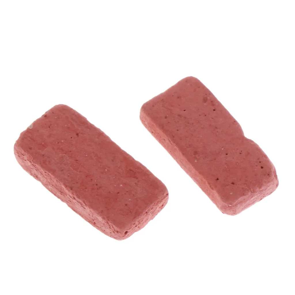 Dollhouse Miniature Red Bricks Pack of 10 Pieces, 1:12 Scale, DIY Decor for Micro Landscape