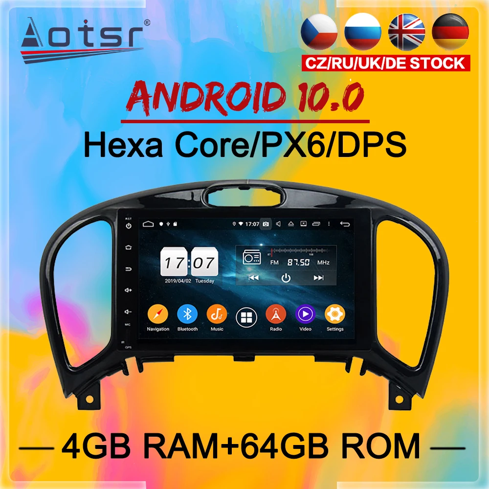 2 Din IPS Screen Android 10 DSP Car Multimedia Player For Nissan Juke YF15 2010- 2019 Navigation Audio Radio BT Stereo head unit