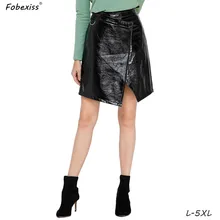 #Special Offers 5XL Plus Size Black PU Leather Skirt Women Irregular Split A-line Short Mini Party Club Skirt High Waist Fashion Women Skirts #Special Offers 5XL Plus Size Black PU Leather Skirt Women Irregular Split A-line Short Mini Party Club Skirt High Waist Fashion Women Skirts
