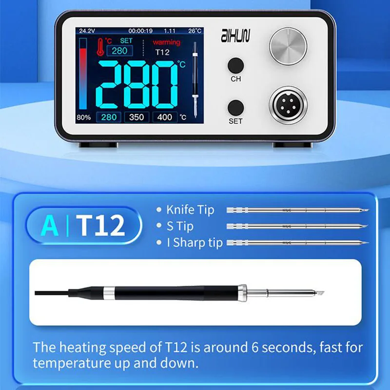 JCID AIXUN T3A Intelligent Soldering Station Support T12/T245/936  Handle Soldering Iron Tips Electric Welding Iron Station cheap stick welder Welding Equipment