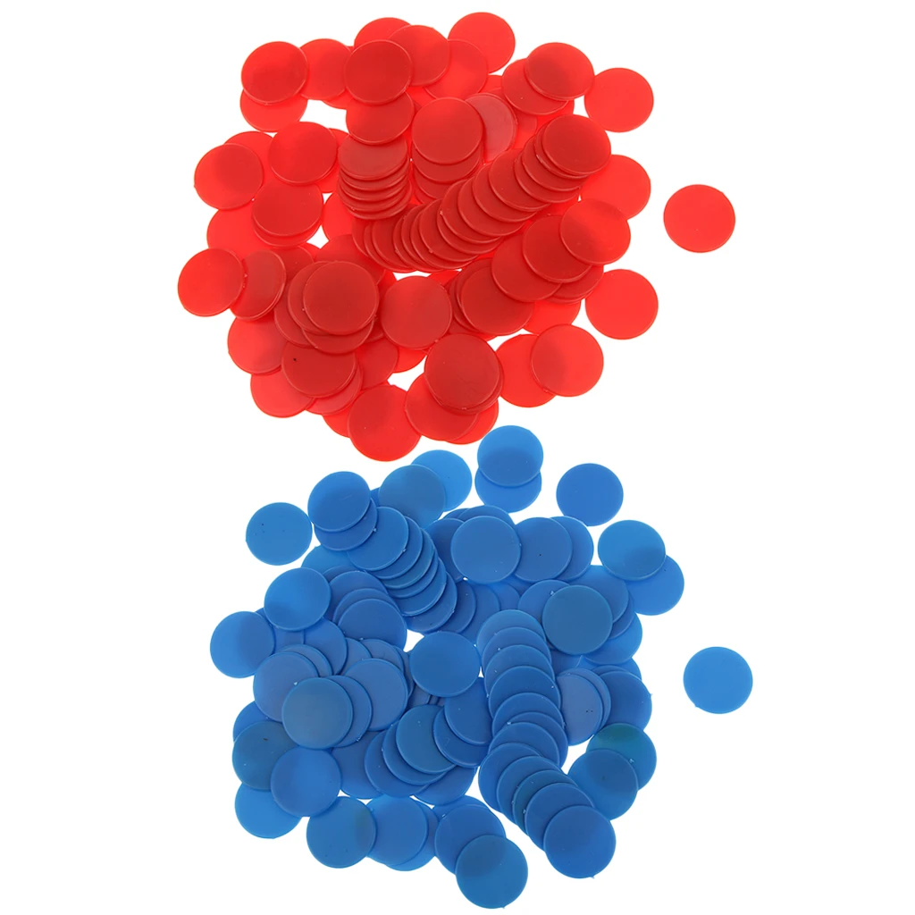 200x Counters Counting Chips Plastic Markers 18mm Mixed Colors(Red,Blue) for Bingo Chips Game Tokens 200x Counters Counting Chips Plastic Markers 18mm Mixed Colors(Red,Blue) for Bingo Chips Game Tokens