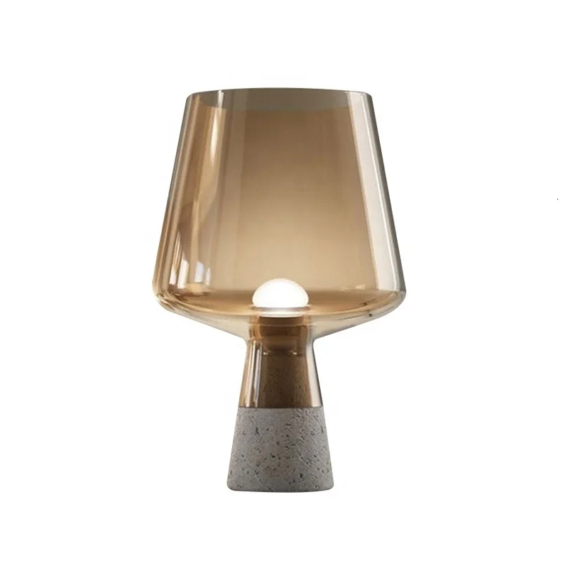 

Modernism Decorative Cement Base Wine Glass Shape Table Lamp For Restaurant/bar/hotel/home Lamps abajour table lamp