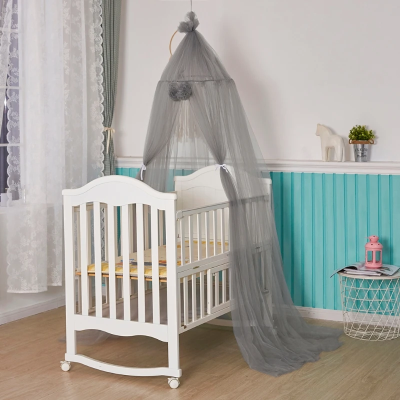 Baby Mesh Yarn Bed Canopy Crib Mosquitoes Net Curtain Dome Hanging Tent