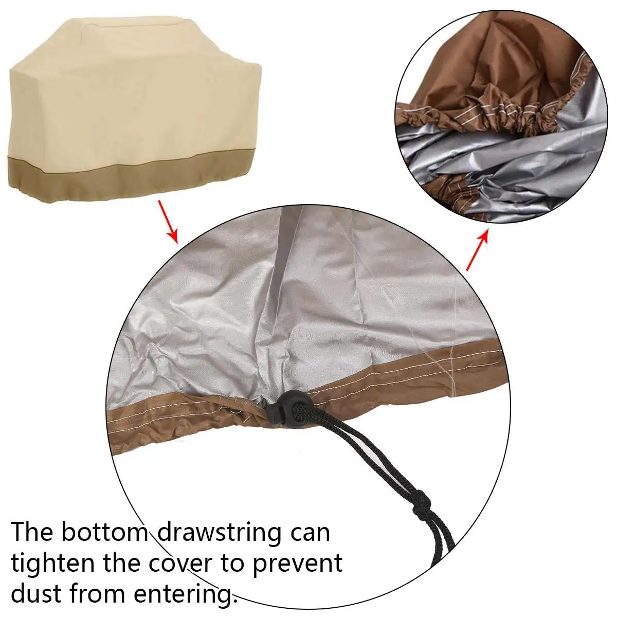 145cm/170cm BBQ grill cover waterproof heavy duty patio outdoor Oxford barbecue smoker grill cover outdoor