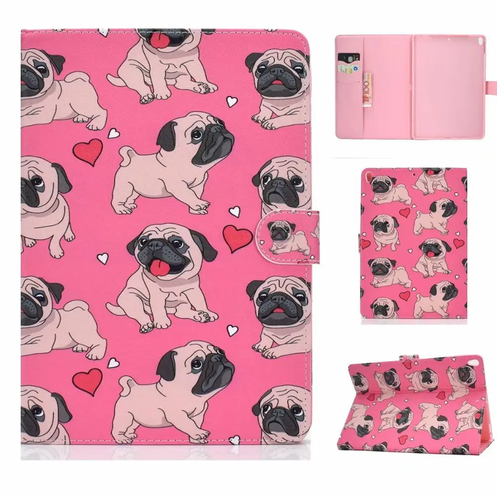 

Fashion Cartoon pattern Leather Tablet Case For New IPad 7th Gen Pro 10.2 inch 2019 Sleep/Wake up Smart Flip Stand Cover+Pen