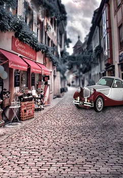 

Vinyl street car shop children newborn Customized computer Printed photography background