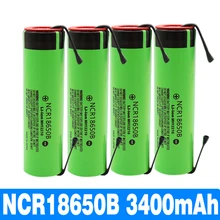NCR18650B 3,7 v 3400 mah 18650 литиевая аккумуляторная батарея для Panasonic фонарик батареи+ никель