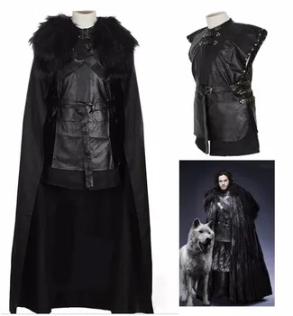 

American TV Series Game of Thrones Cosplay Costume Jon Snow Cosplay Knight Role Play Costume Halloween For Men