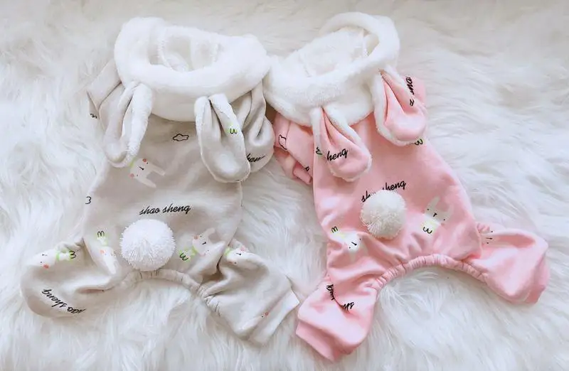 

Letter Printed Plus Velvet Jumpsuit for Dogs 2019 Autumn and Winter Warm Four Legs Pet Clothes Dog Pijamas Dog Christmas Pajamas