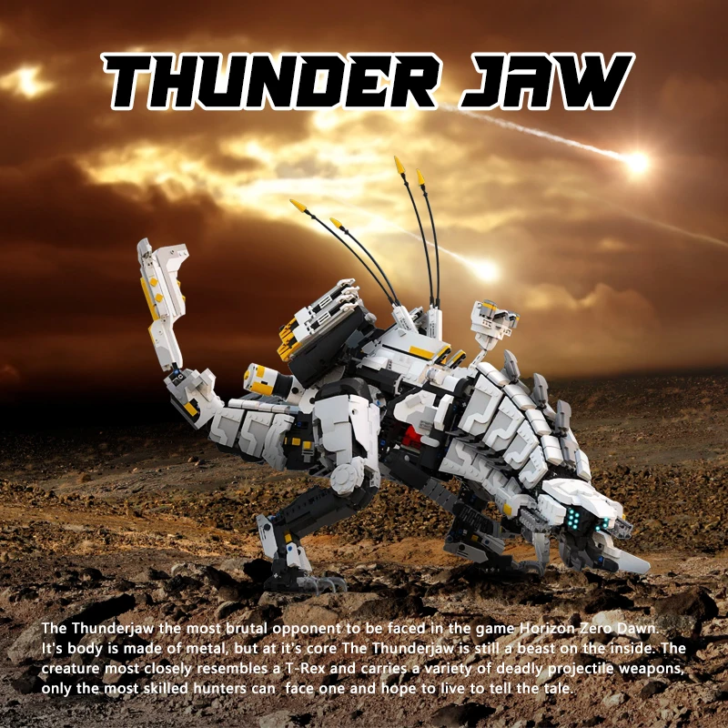 Конструктор MOC Thunderjaw Horizon Dawn монстр модель детских игрушек прототип мозга для