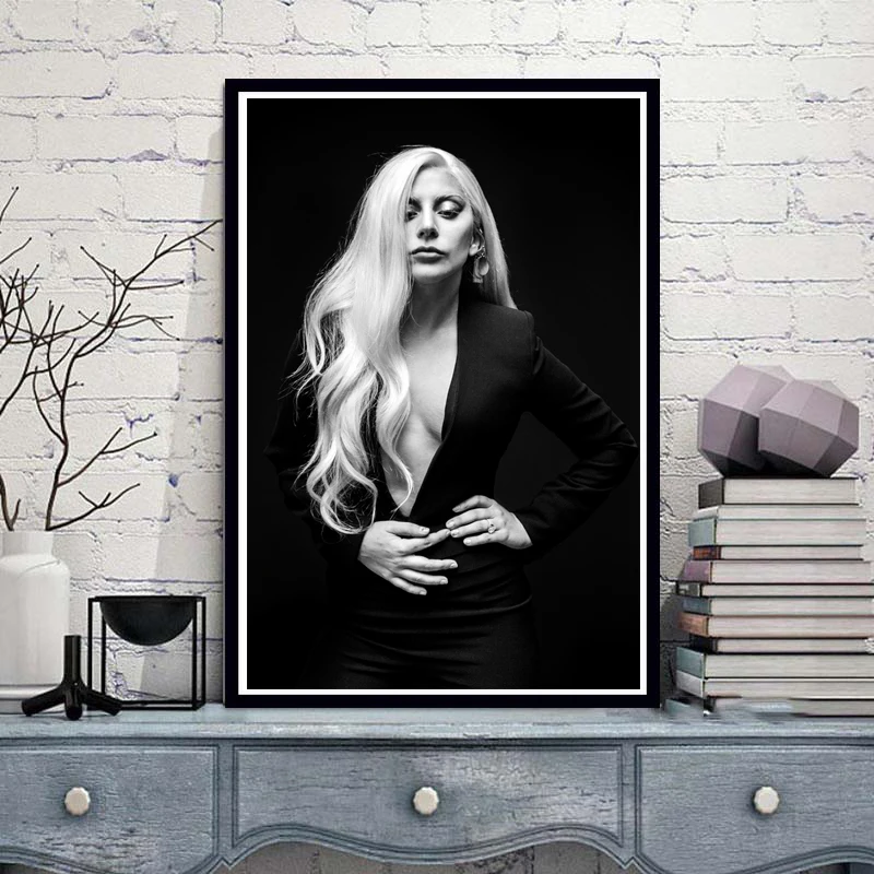 Постер с принтом Леди Гаги постер поп-звездой музыкой певицей альбом рэп холст