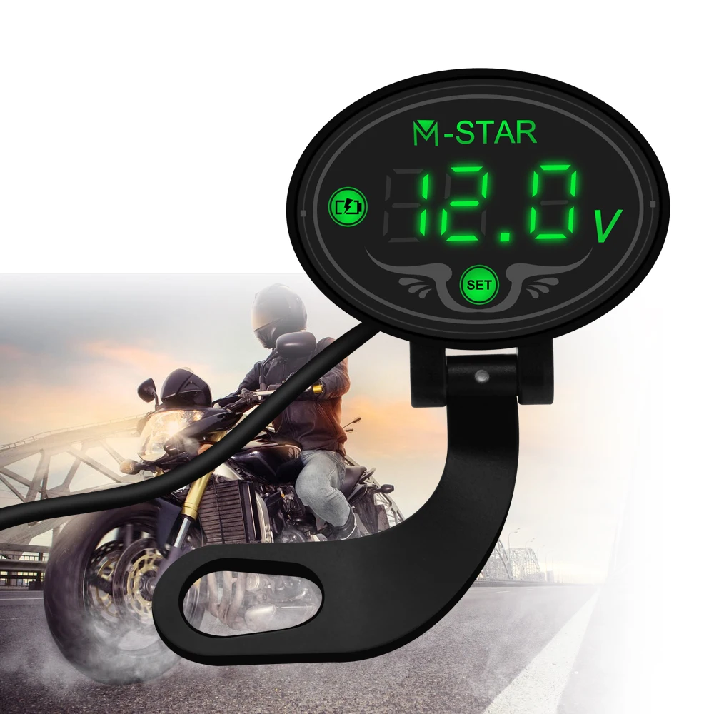 Waterproof Digital Motorcycle Voltmeter Meter Tester LED Display For Honda CB F600 R600F CRF1000L AFRICA TWIN Hornet 250 CB599