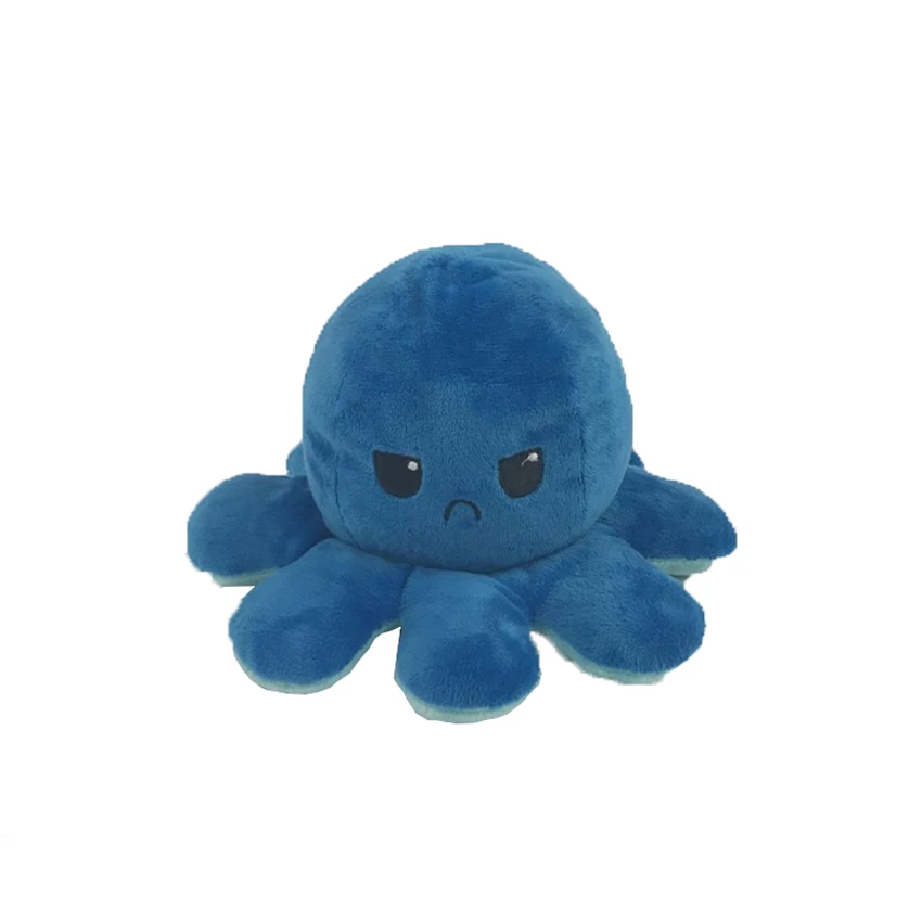 

10cm High Reversible Plush Toy Color Chapter Plush Doll Filled Plush Flip Toy Blue/Green Plush Toy Doll Parent-Child Game Toy