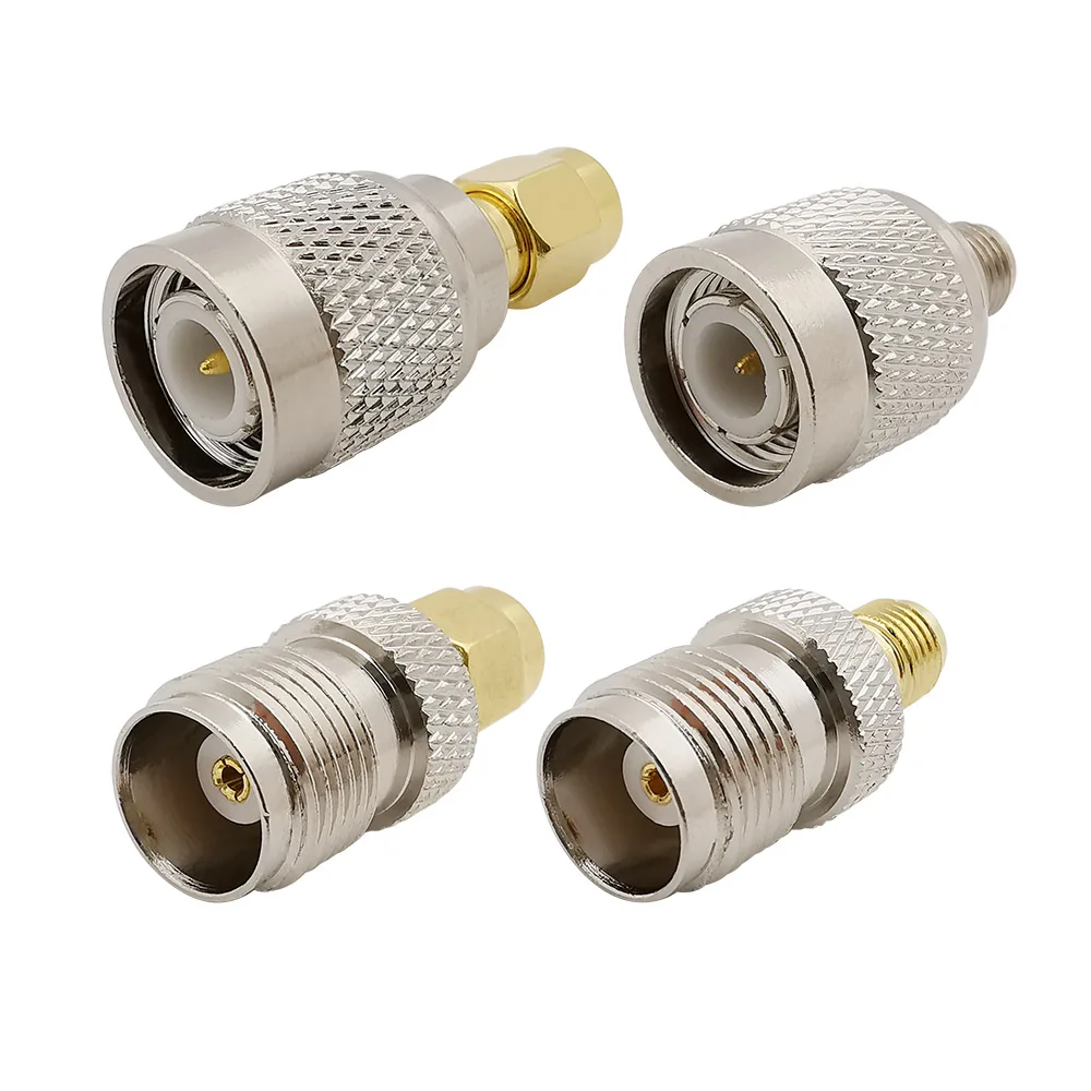 4 шт. переходник RF SMA Male/Female на TNC коаксиальный соединитель Coax набор переходников