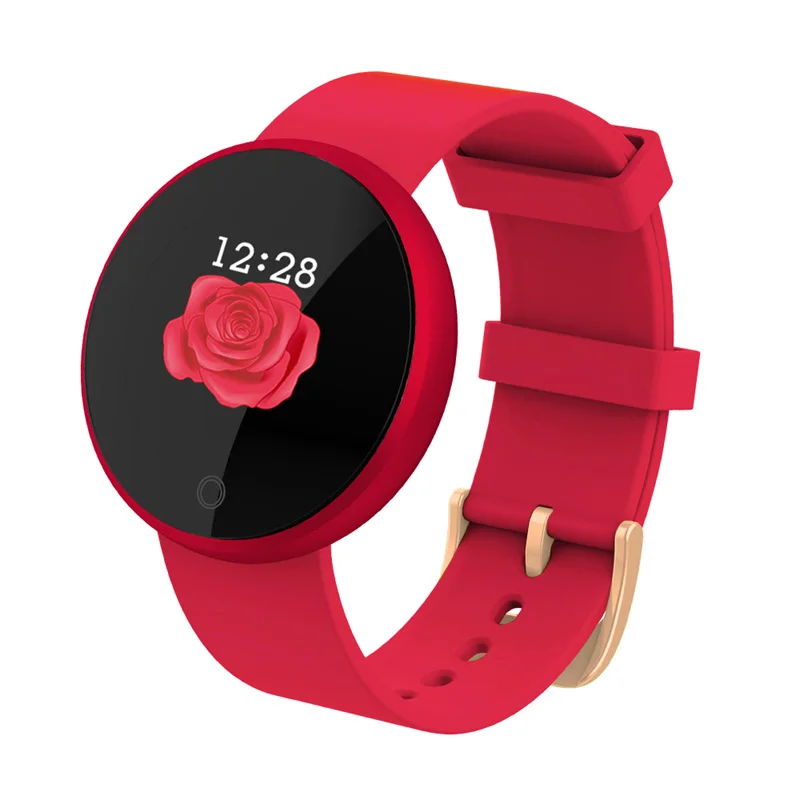 Умные женские часы с Bluetooth, модные умные часы для женщин, калории, пульсометр, красивые цифровые наручные часы B36 - Цвет: Red