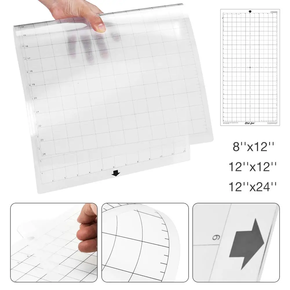 Сменный коврик для резки прозрачный клейкий коврик с измерительной сеткой 8 на 12 дюймов для silhouette Cameo плоттер