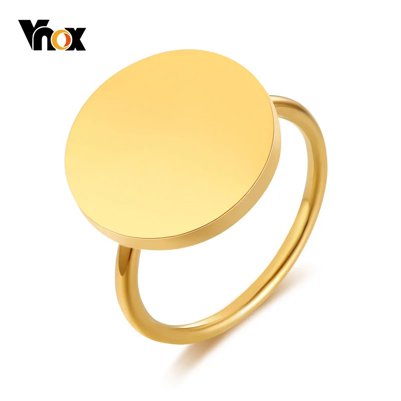 Большие кольца монеты Vnox для женщин вечерние ювелирные изделия золотистого