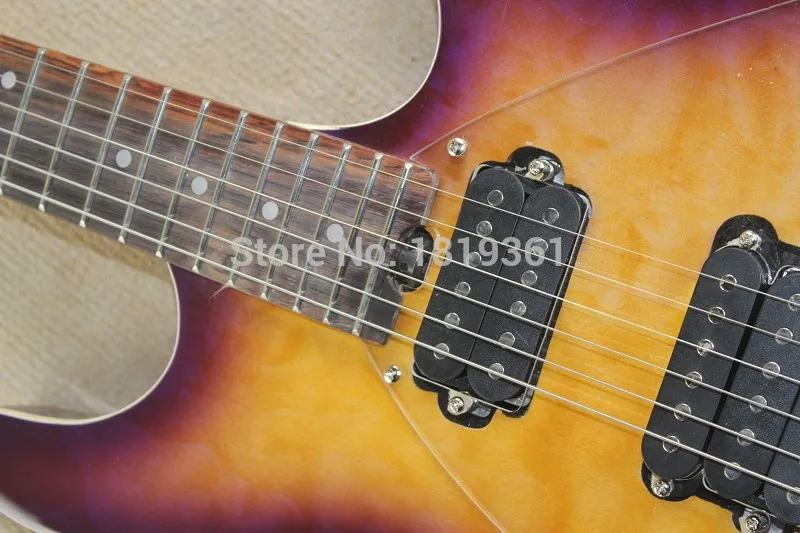 ; высокое качество; твердая деревянная кукла Music man SM-Y2D Sunset burst Электрогитары-151-1
