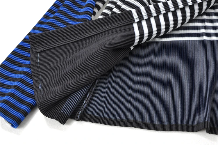 Лидер продаж; модное пальто в полоску с пуговицами; miyake;