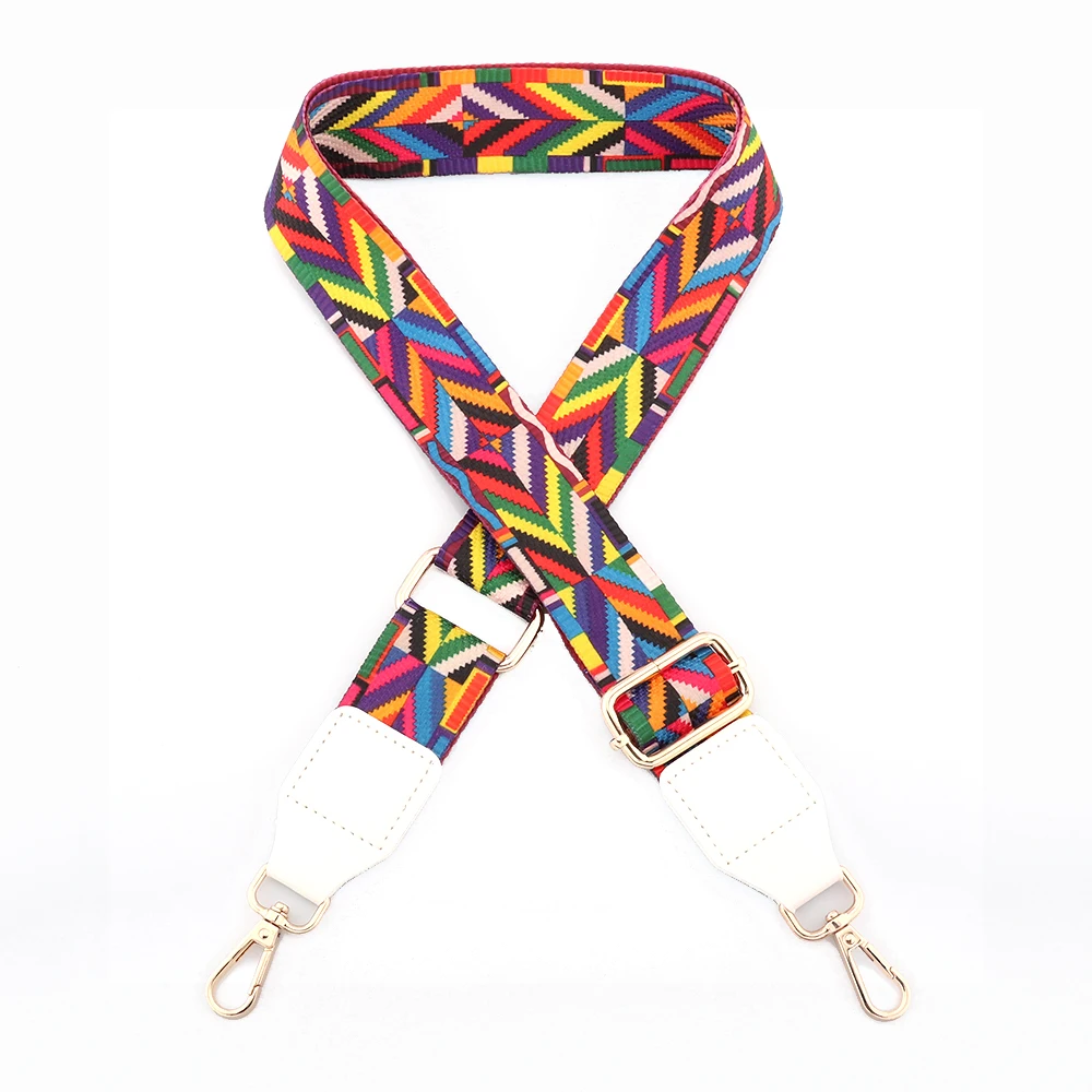 Bag Parts Accessories Shoulder Strap  for Handbags Adjustable Bag strap leather Belt Wide Rainbow  Purse Strap for Bag Replaceme