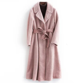 

High Quality Genuine Fur Coat Women Autumn Winter Warm Thick Sheepshearing Jackets 2020 Top Quality Lamb Fur BF33564 MF569