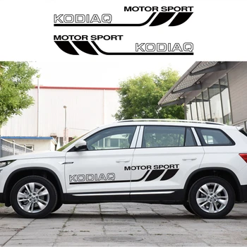 

2PCS Car Door Side Sticker for Skoda Fabia 1 2 3 MK1 MK3 Kodiaq Kamiq Karoq Graphic Auto Body Decor Wraps Vinyl Film Accessories