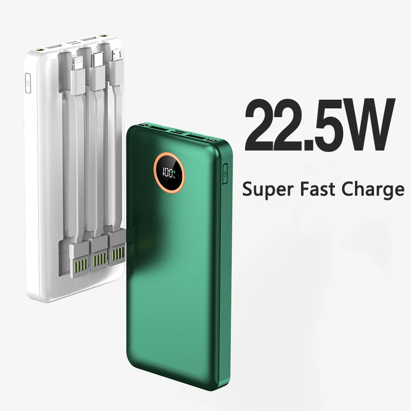powerbank 20000 Power Bank 20000mAh with 22.5W Type C Fast Charging Powerbank Portable Battery Charger PoverBank For iPhone 12 Pro Xiaomi Huawei wireless power bank
