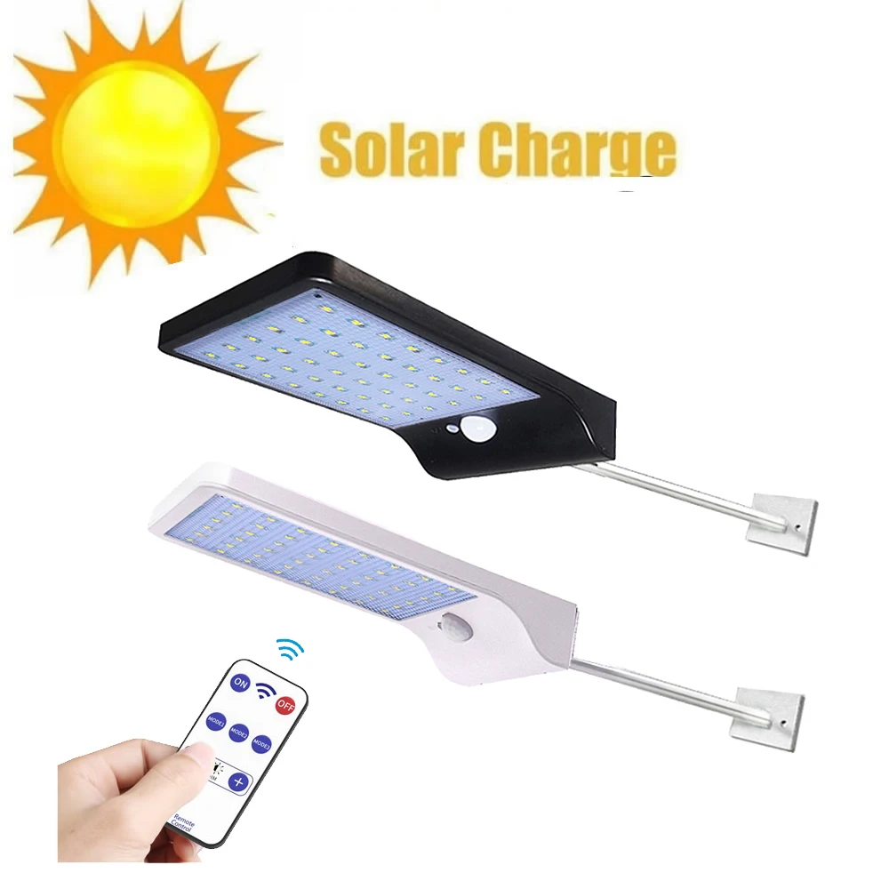

remote Solar Light 36/48 LED Auto PIR Motion Sensor With Garden Wall Solar Lamp Outdoor Waterproof security light garage