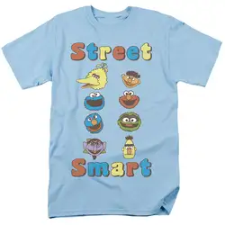 Sesame Street Smart взрослая футболка хлопок топы в стиле хип-хоп Футболка 11 цветов для мужчин