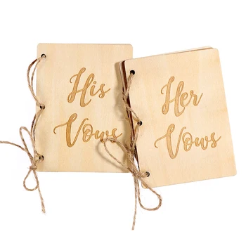 

2PCS Wedding Vow Books Wedding Vow Notebook Creative Sturdy Kraft Paper Handbook Vow Notebook for Wedding Journal Engagement