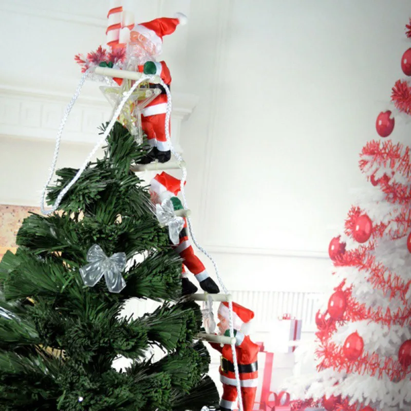 Рождественский Санта-Клаус, подвесная лестница, украшение для рождественской елки, милые детские подарки на год, вечерние украшения для дома