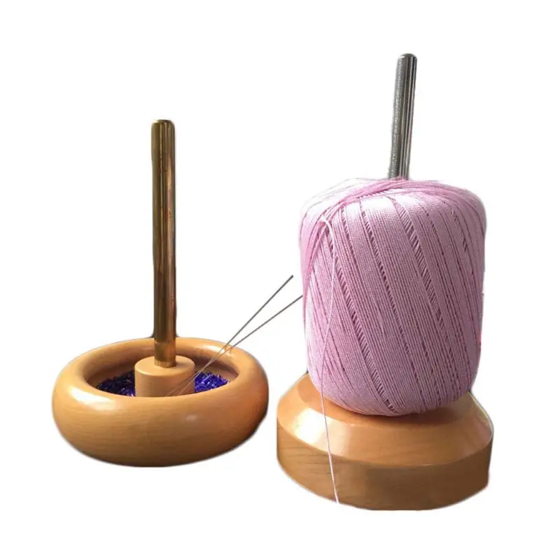 Деревянный шарик Spinner погрузчик чаша струны семян бисер цепь инструмент ювелирные изделия+ 2 иглы
