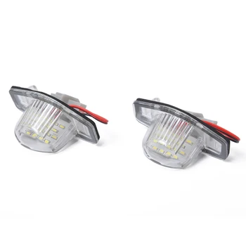 

2pcs 18 LEDs Number Plate Light For Honda Civic Fit CR-V OE:34101S60013 34100S60013 White Car LED Number License Plate Lamps