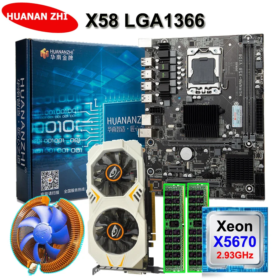 ^Cheap Discount motherboard bundle HUANAN ZHI X58 motherboard with CPU Xeon X5670 2.93GHz RAM 16G(2*8G) RECC GPU GTX750Ti 2G video card ^Cheap Discount motherboard bundle HUANAN ZHI X58 motherboard with CPU Xeon X5670 2.93GHz RAM 16G(2*8G) RECC GPU GTX750Ti 2G video card